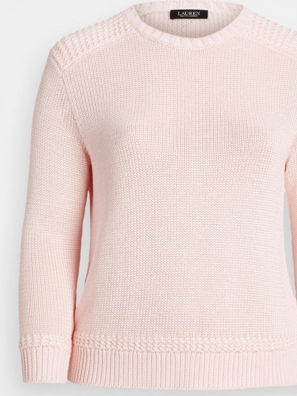 Lauren Ralph Lauren 100% Cotton Heavy Weight Semi-Cropped Sweater